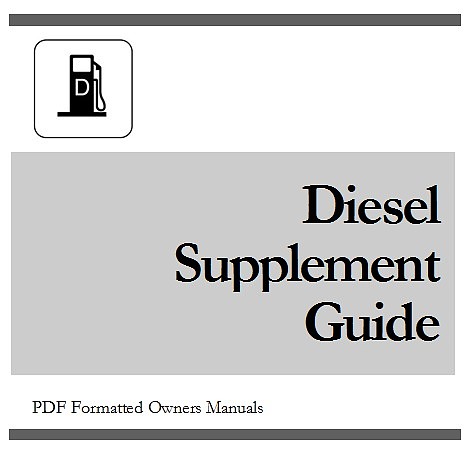Product picture 2011 CHEVY / CHEVROLET Silverado 2500 Duramax DIESEL Supplement Owners Manual